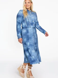 YOEK Damen Bluse in blau