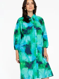 YOEK Damen Bluse in grün
