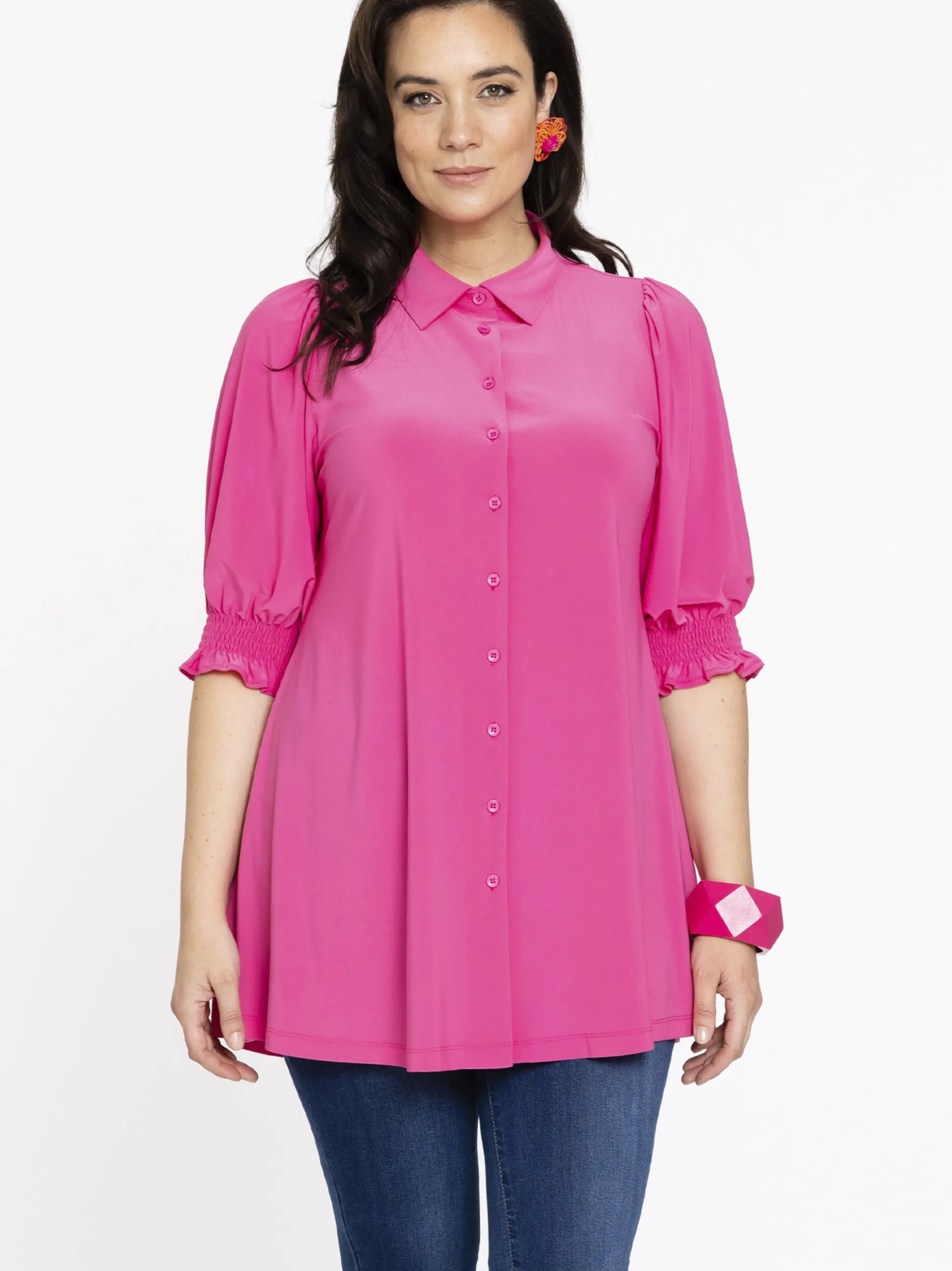 YOEK Damen Bluse in rosa