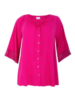 YOEK Damen Bluse in rosa