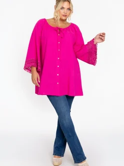 YOEK Damen Bluse in rosa