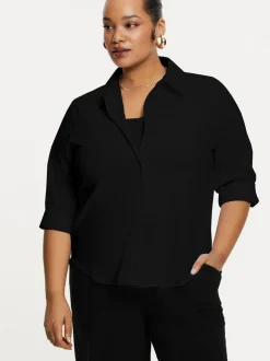 YOEK Damen Bluse in schwarz