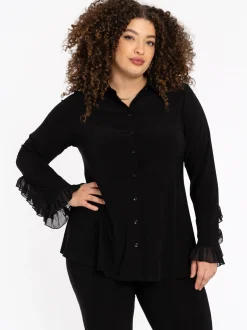 YOEK Damen Bluse in schwarz