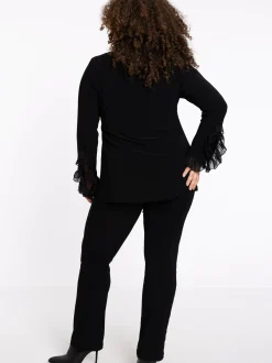 YOEK Damen Bluse in schwarz