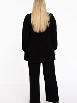 YOEK Damen Blusenshirt in schwarz