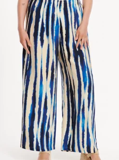 YOEK Damen Hose in blau weiß
