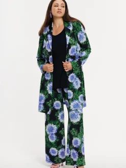 YOEK Damen Hose in grün blau