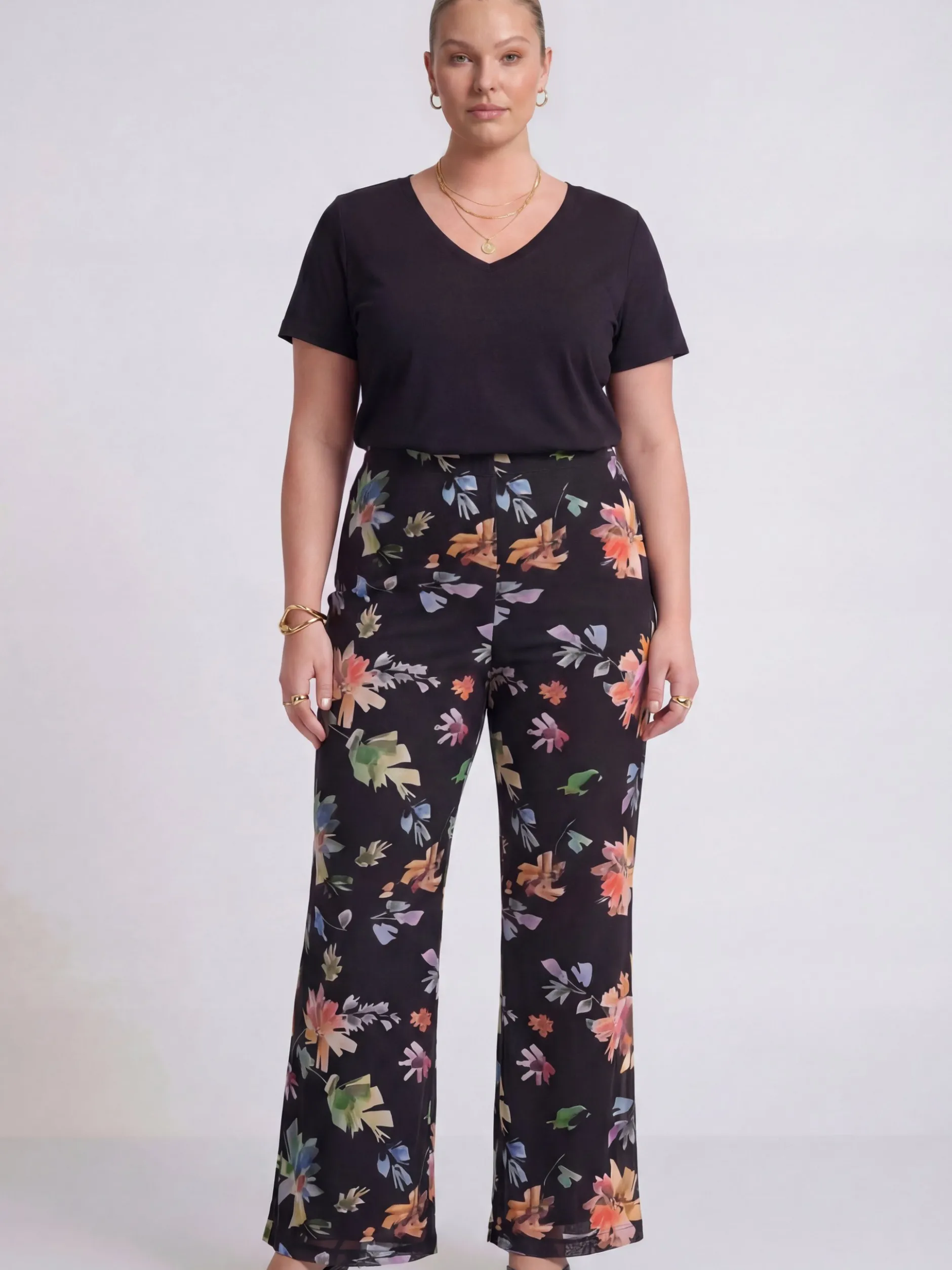 YOEK Damen Hose in mehrfarbig