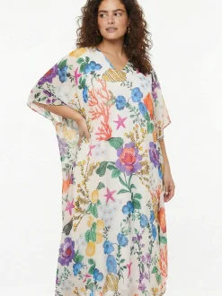 YOEK Damen Kaftan in mehrfarbig