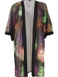 YOEK Damen Kimono in schwarz