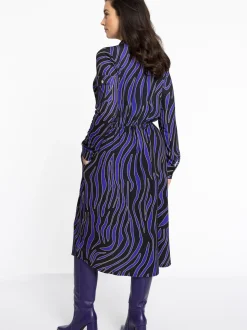 YOEK Damen Kleid in blau schwarz