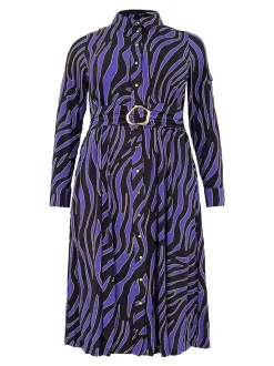 YOEK Damen Kleid in blau schwarz