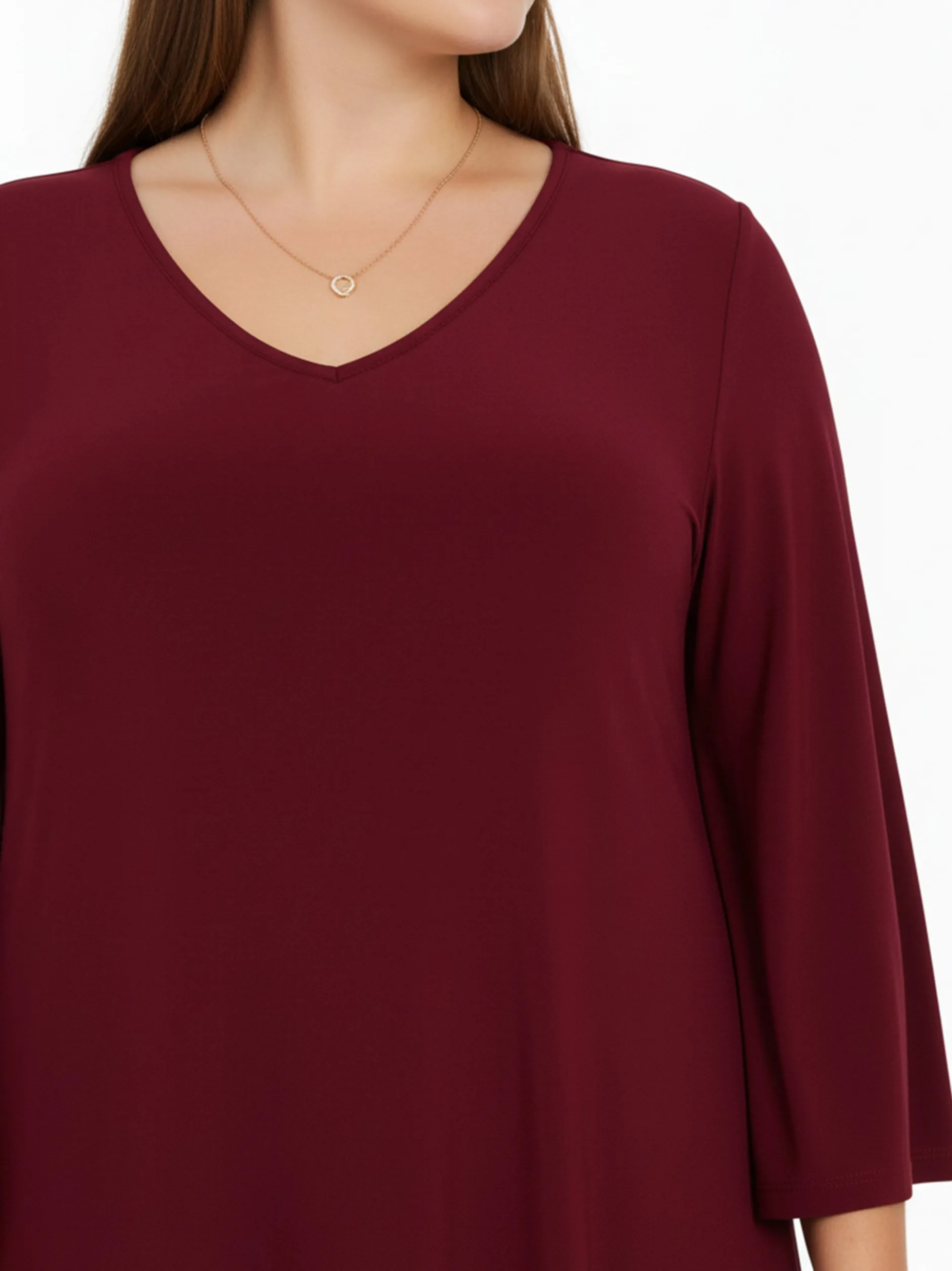 YOEK Damen Kleid in bordeaux