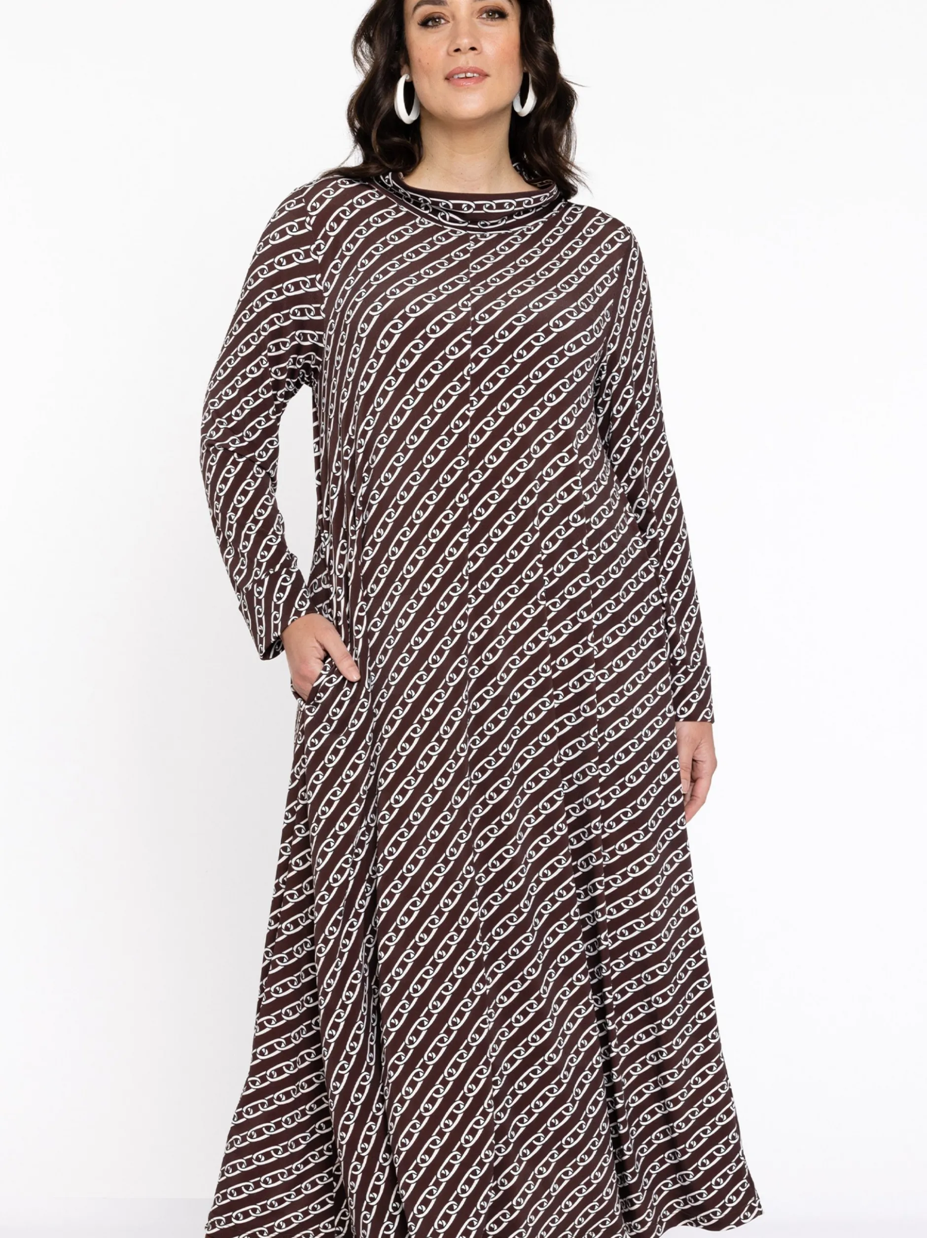 YOEK Damen Kleid in braun