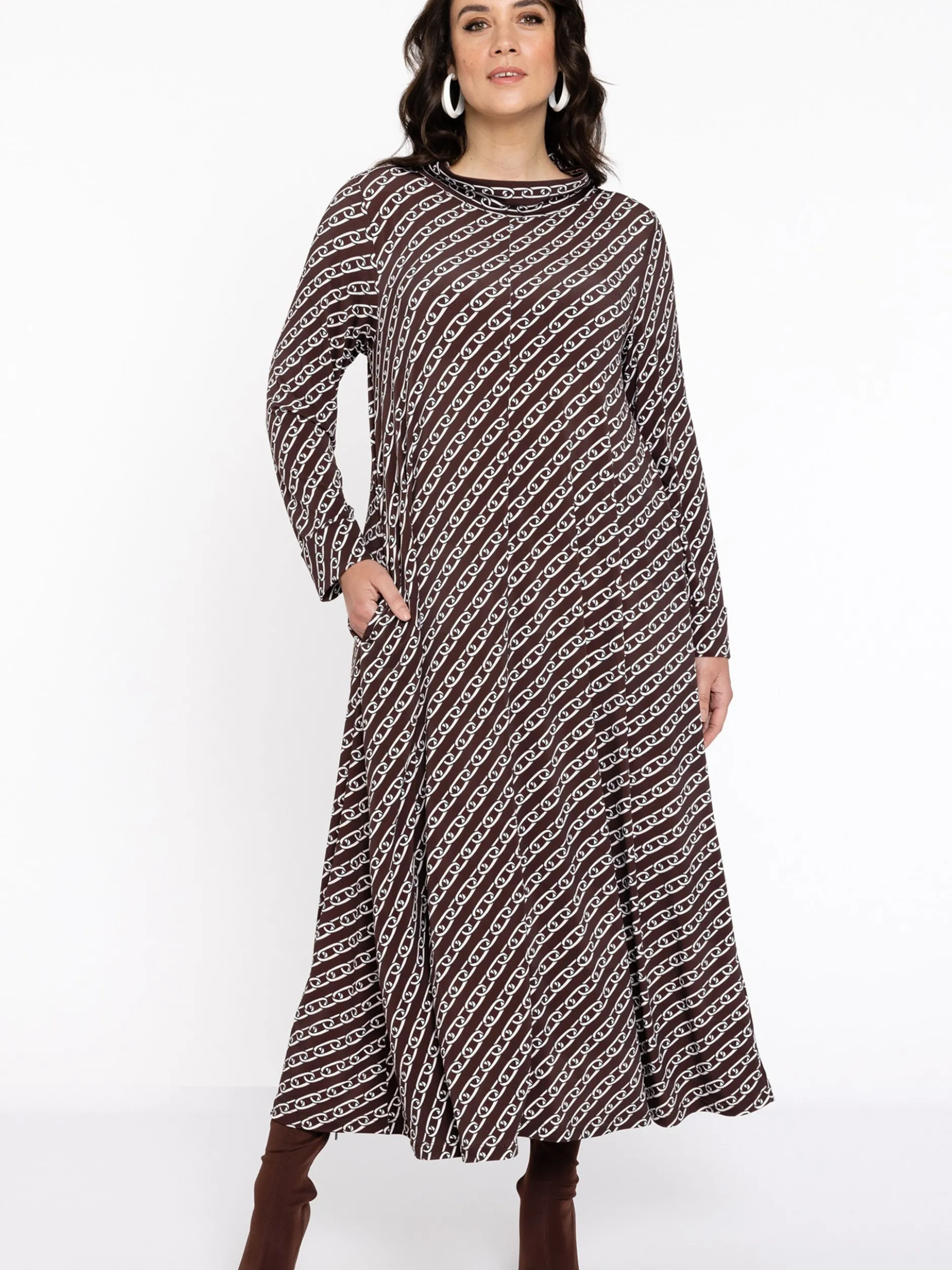 YOEK Damen Kleid in braun