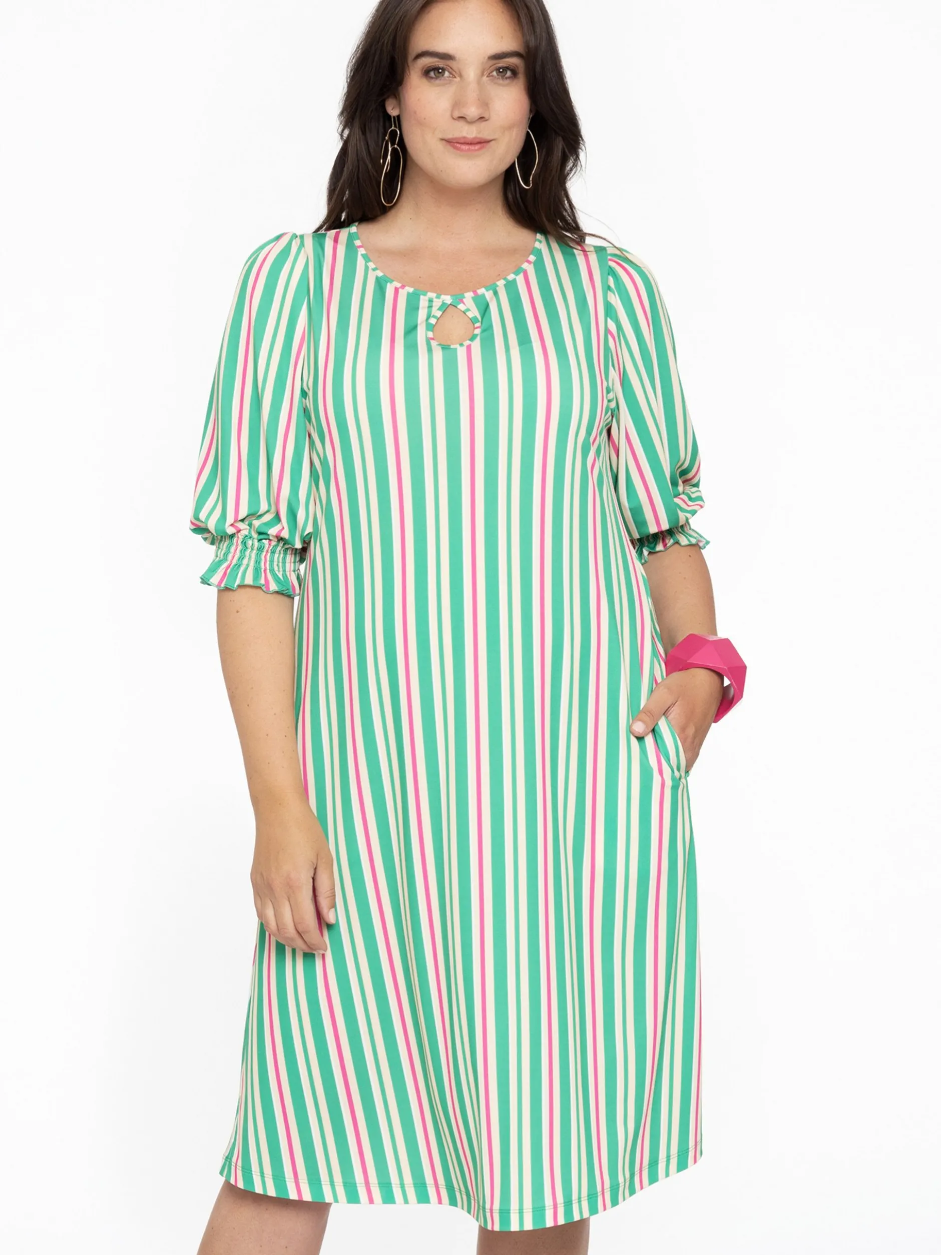YOEK Damen Kleid in grün