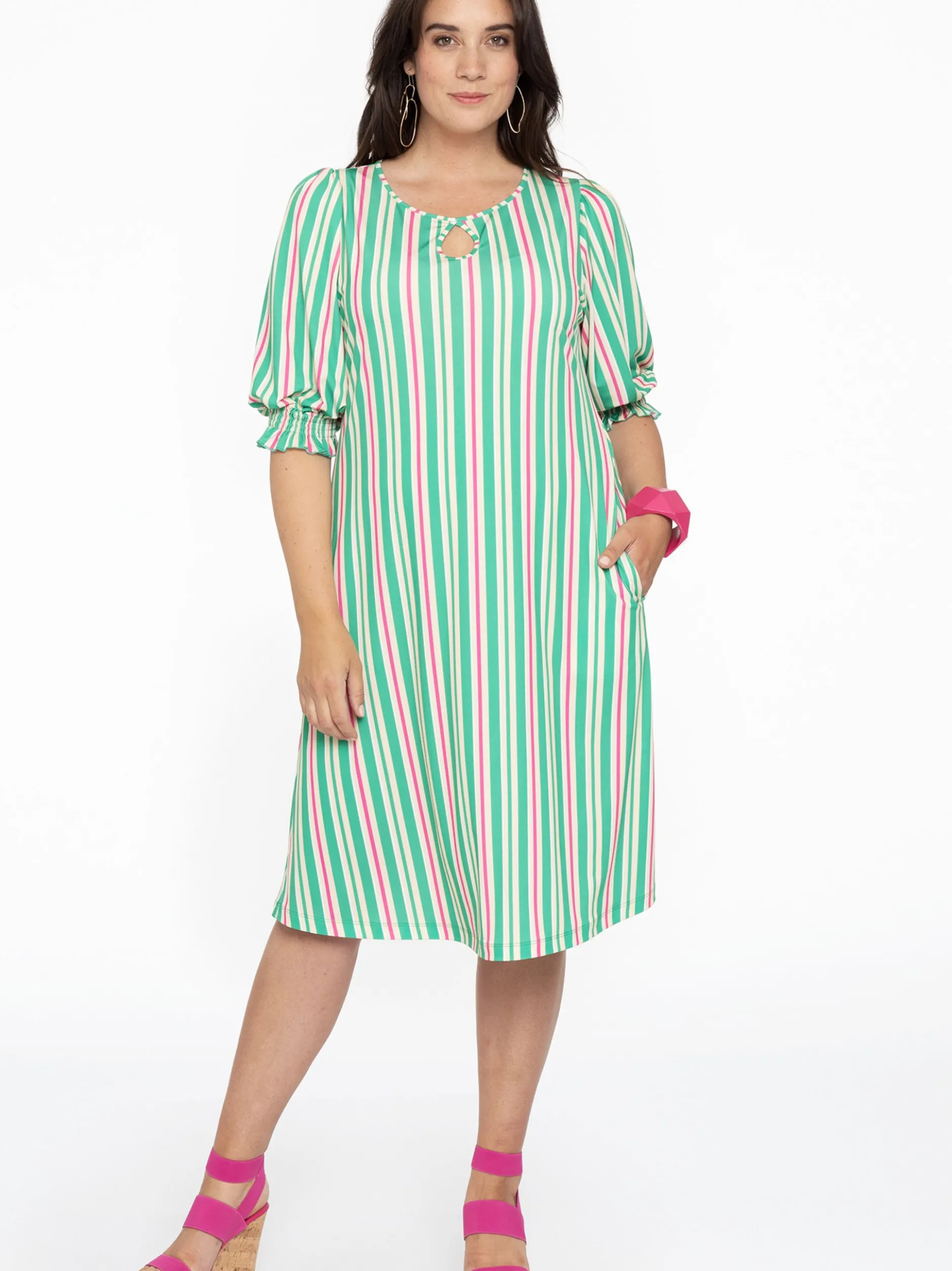 YOEK Damen Kleid in grün