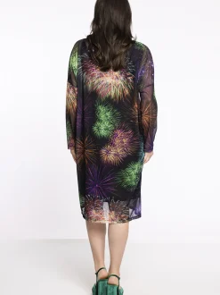 YOEK Damen Kleid in mehrfarbig schwarz