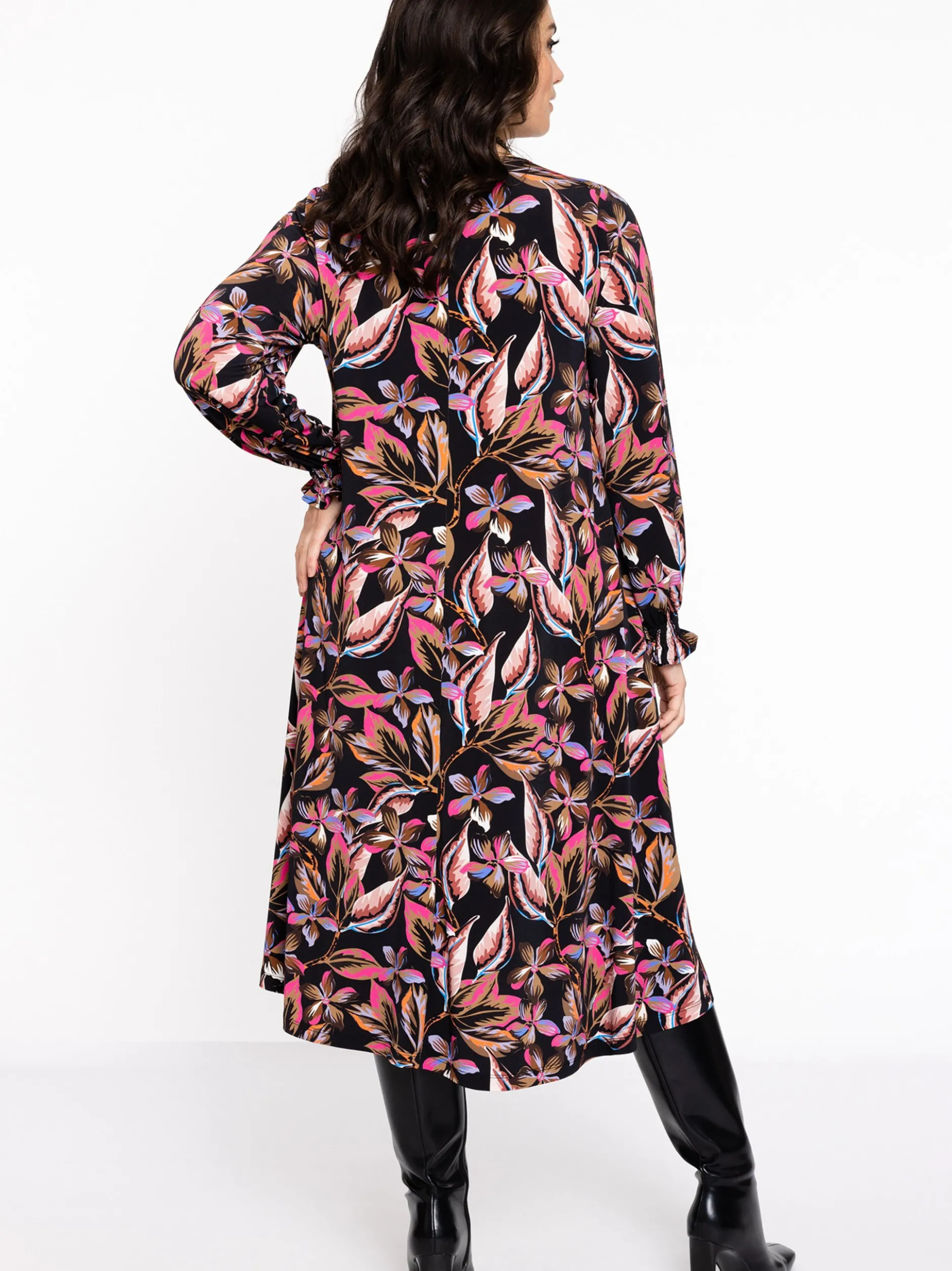 YOEK Damen Kleid in mehrfarbig schwarz