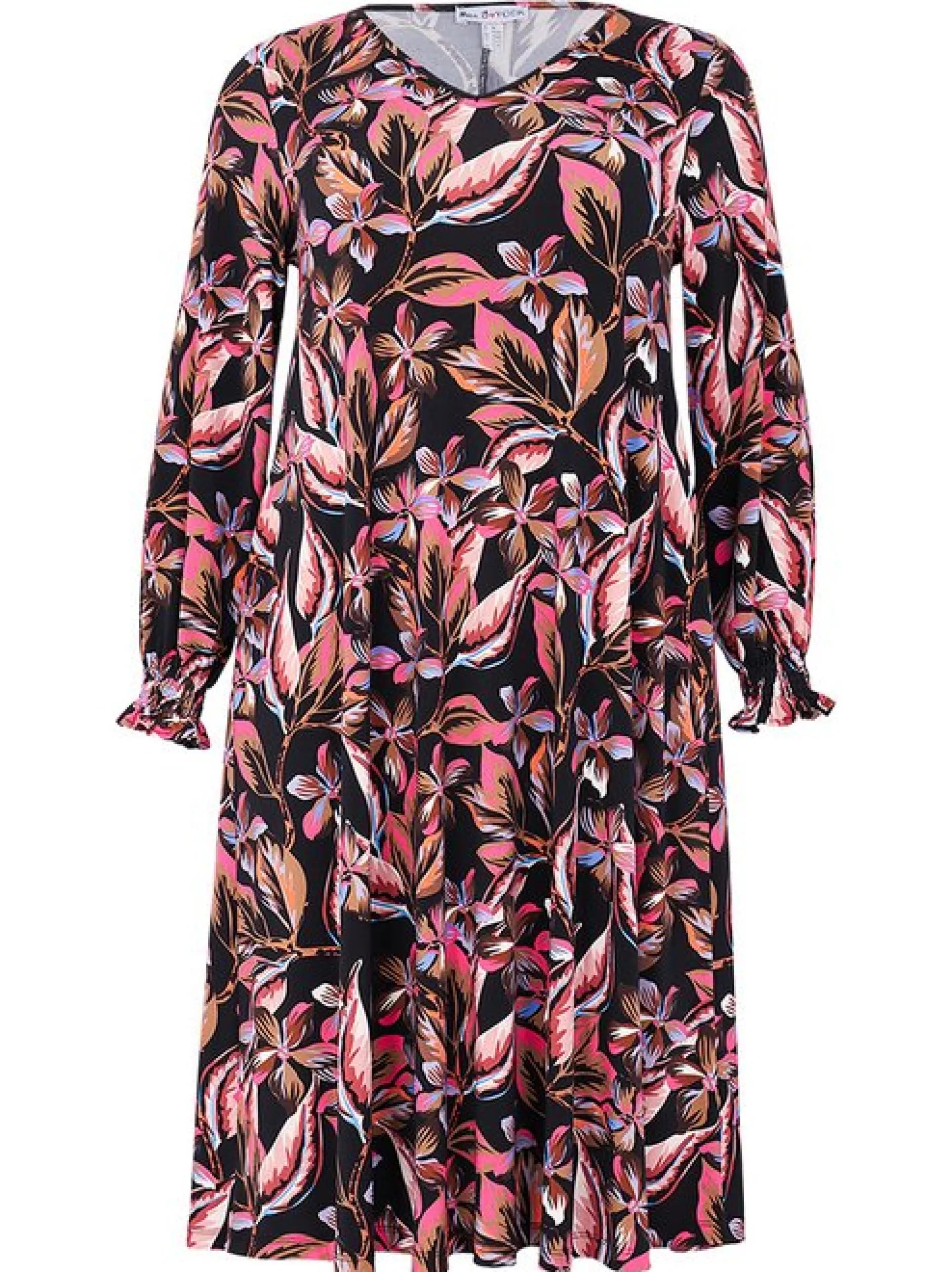 YOEK Damen Kleid in mehrfarbig schwarz