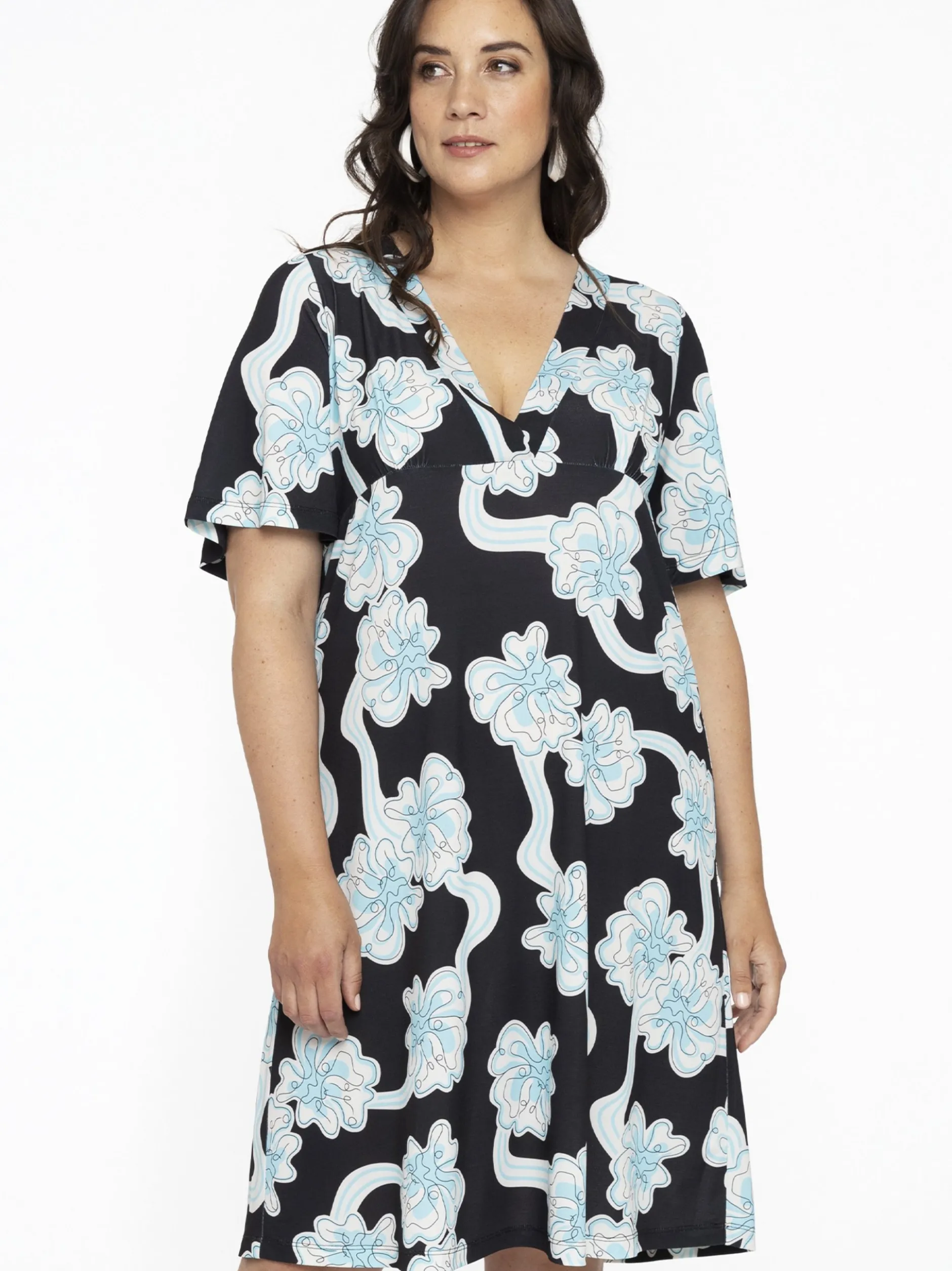 YOEK Damen Kleid in schwarz