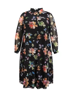 YOEK Damen Kleid in schwarz mehrfarbig