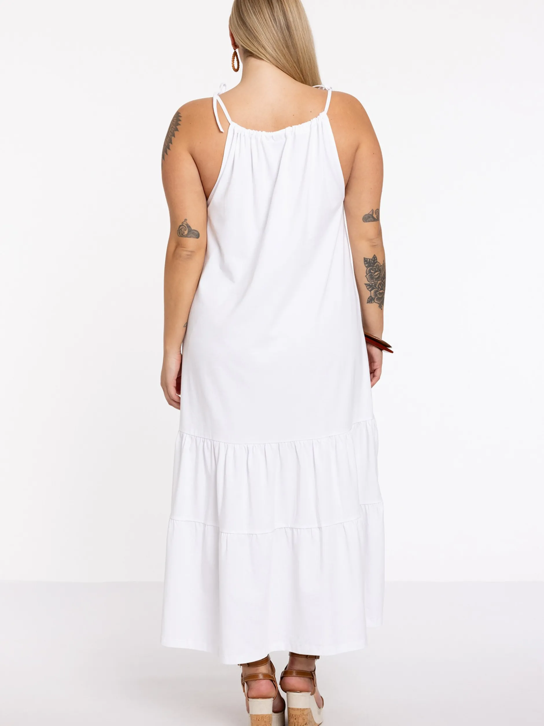 YOEK Damen Kleid in weiß