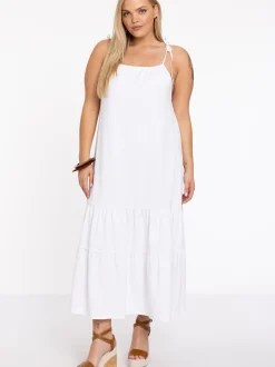 YOEK Damen Kleid in weiß