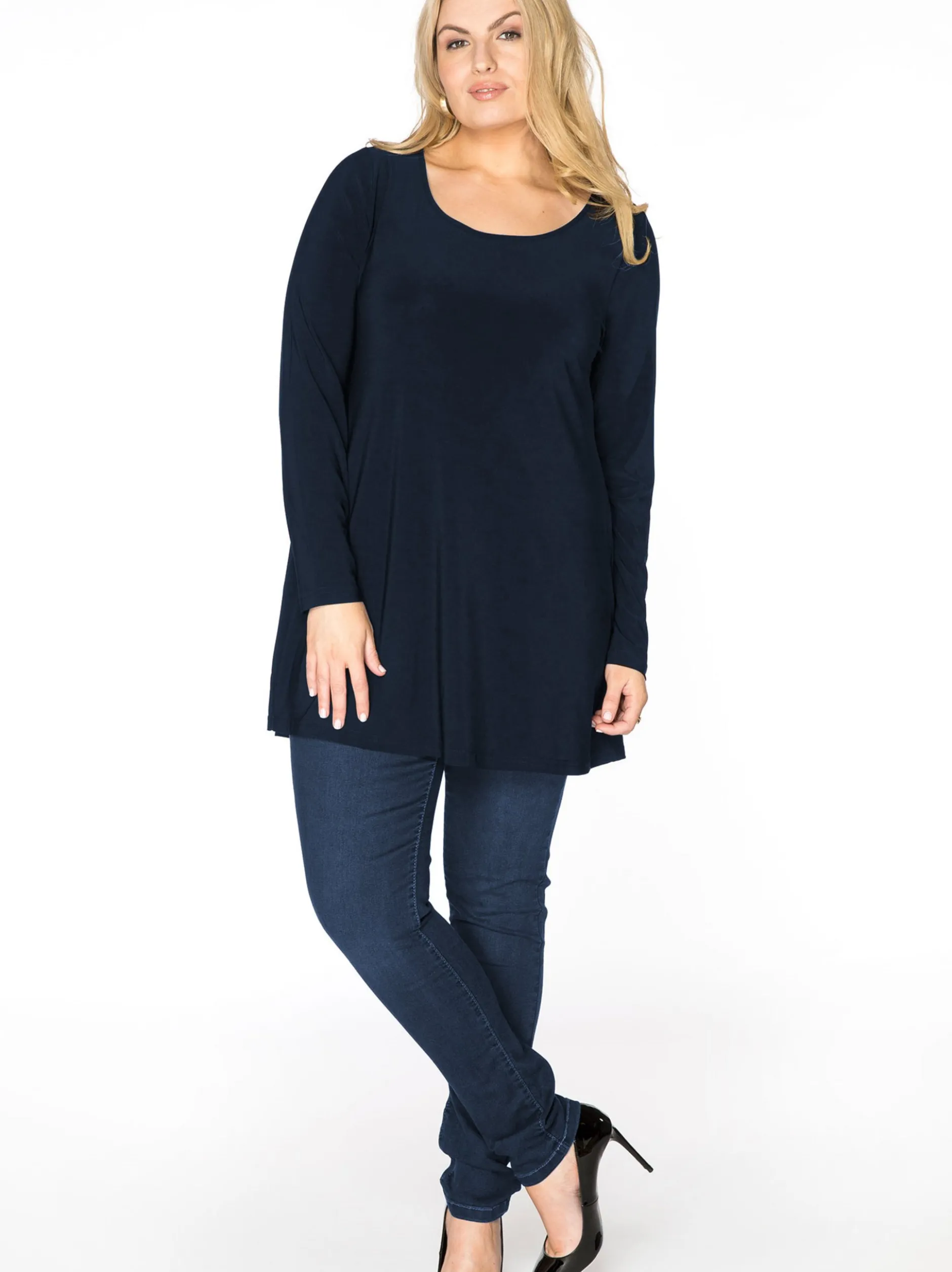 YOEK Damen Langarmshirt in blau