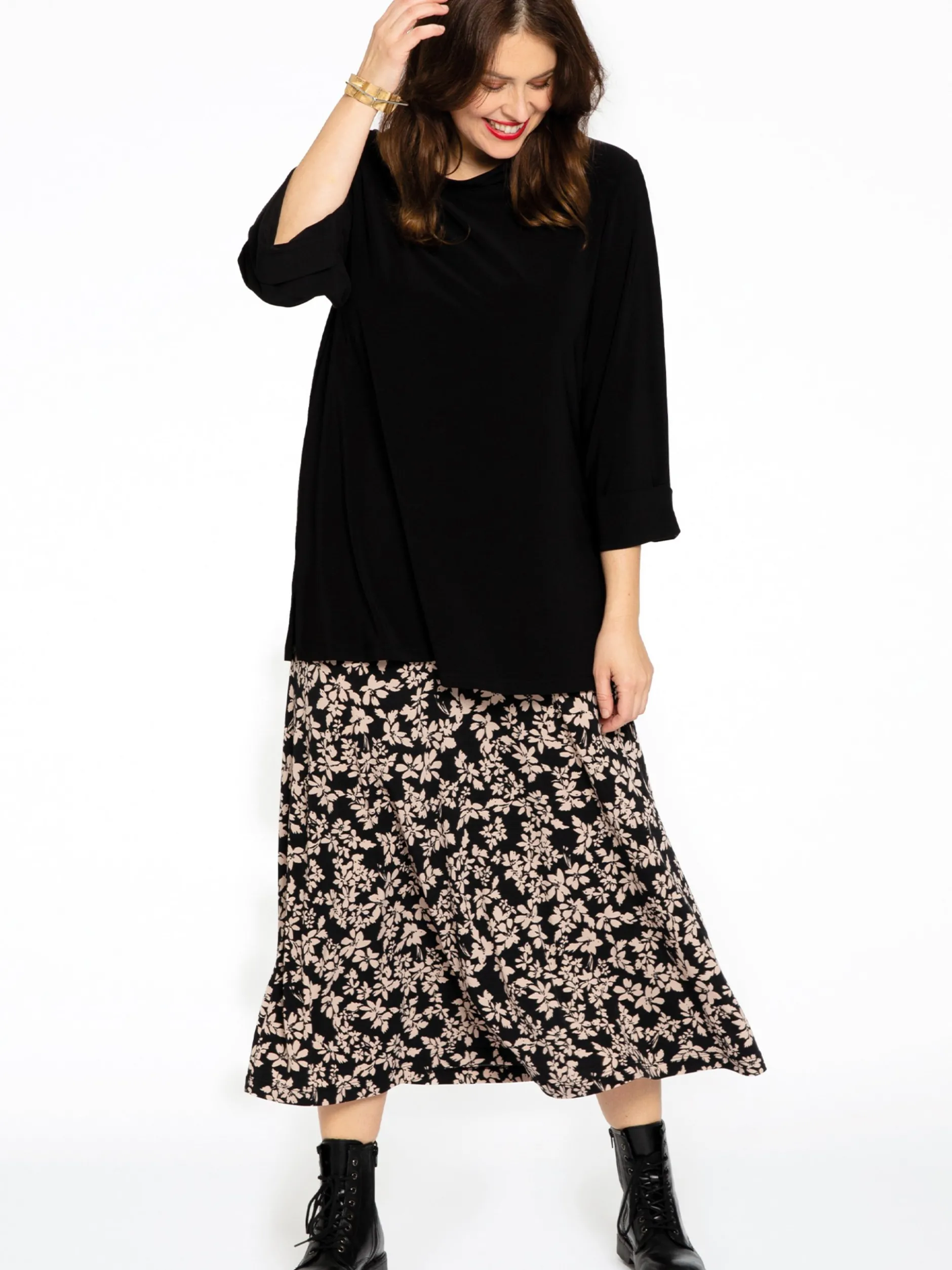 YOEK Damen Langarmshirt in schwarz