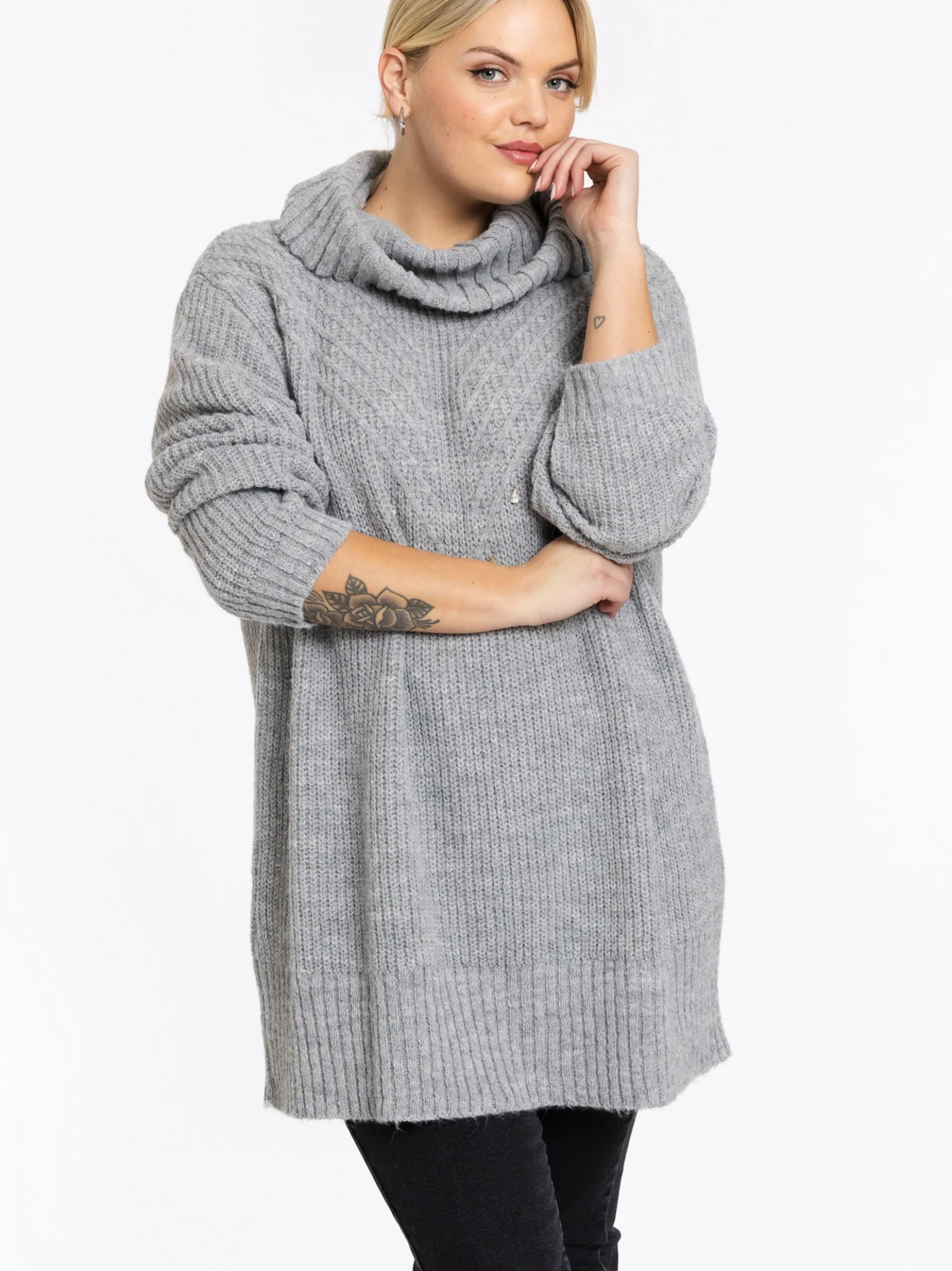 YOEK Damen Pullover in grau