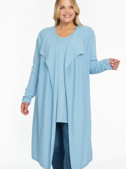 YOEK Damen Strickjacke in blau