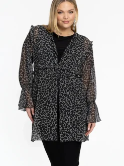 YOEK Damen Strickjacke in grau