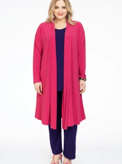 YOEK Damen Strickjacke in rosa
