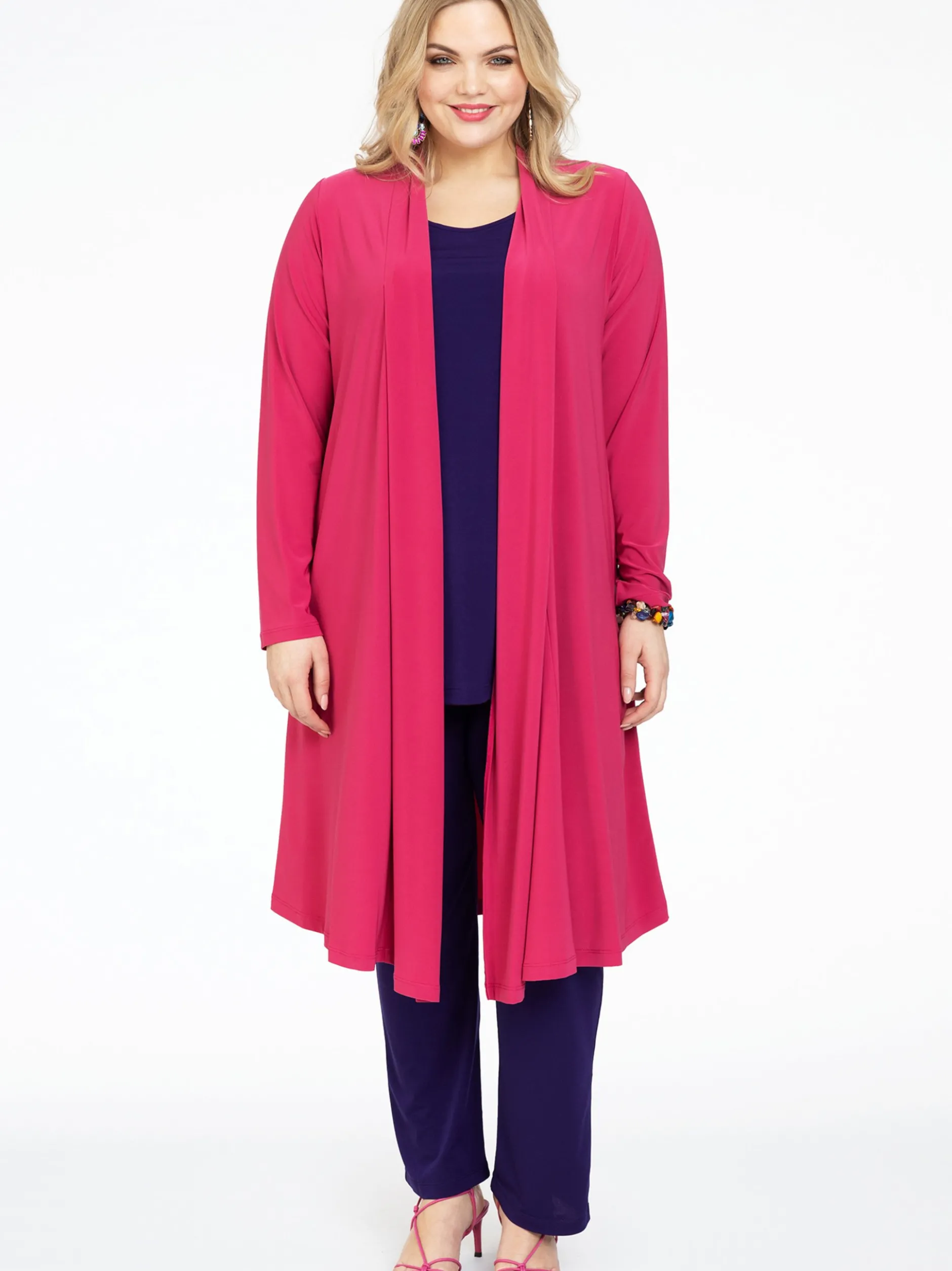 YOEK Damen Strickjacke in rosa
