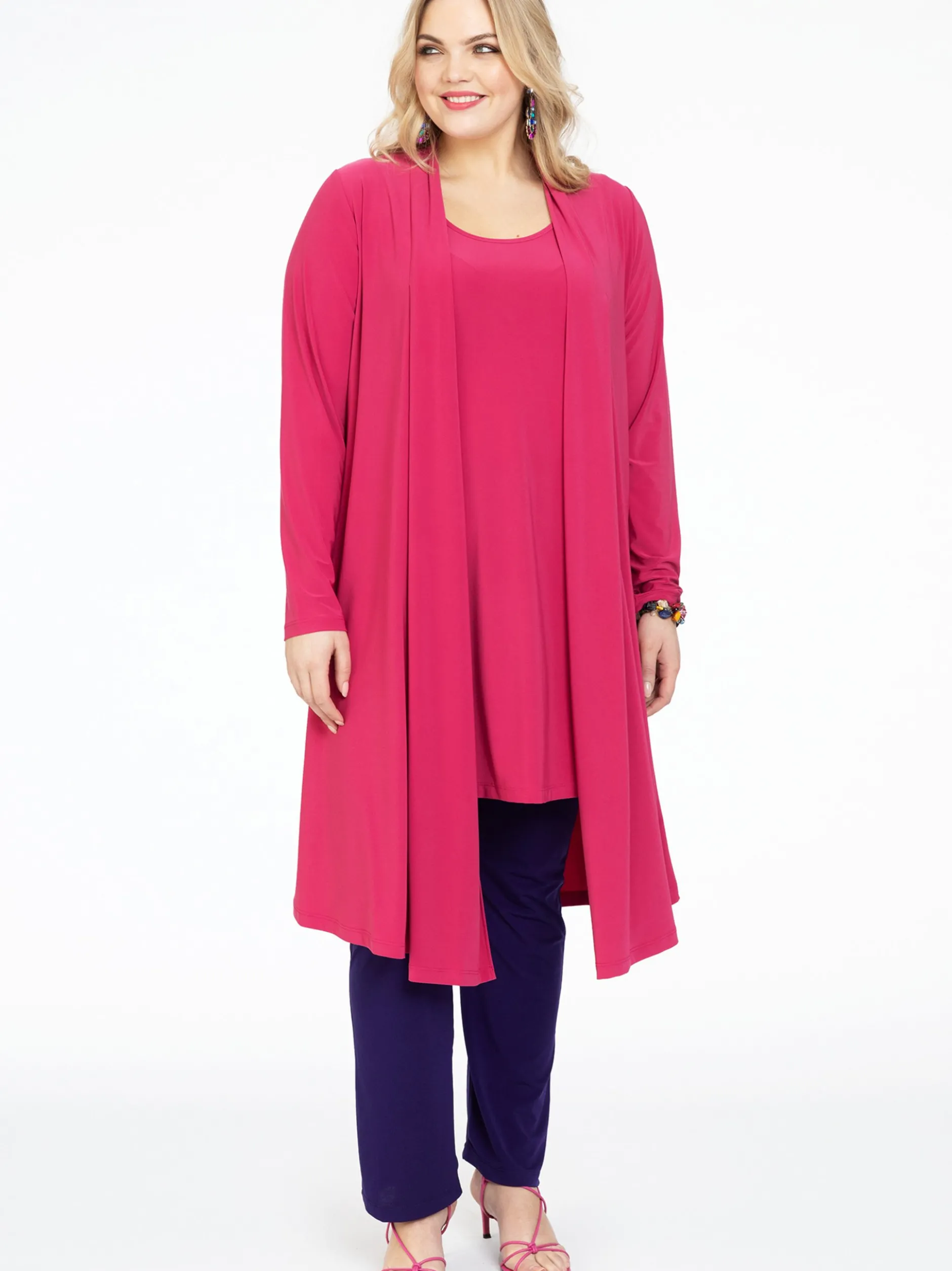 YOEK Damen Strickjacke in rosa