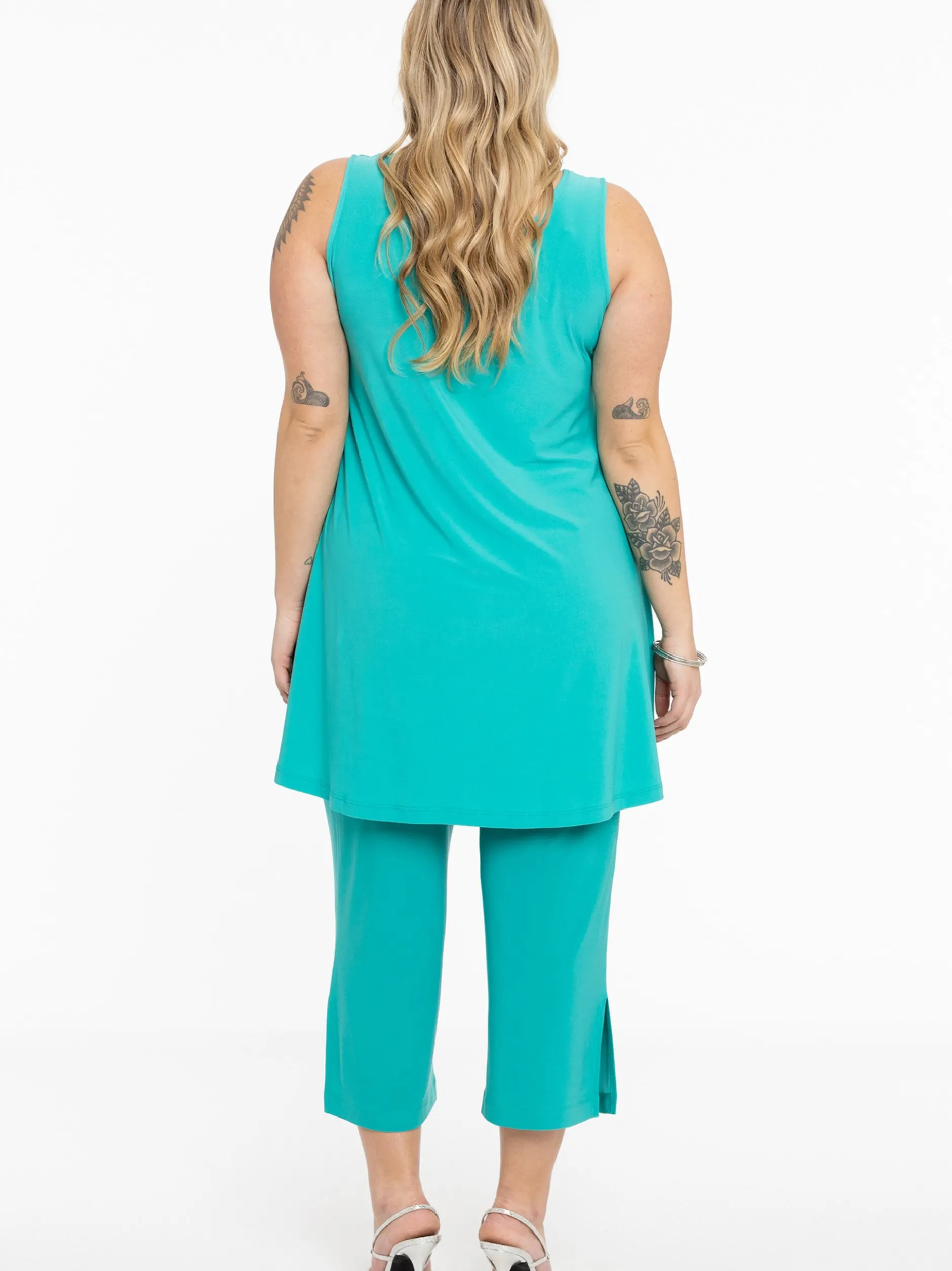 YOEK Damen Top in aqua