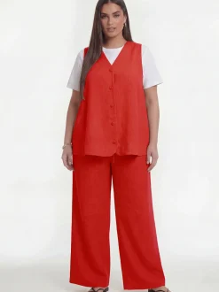YOEK Damen Top in rot