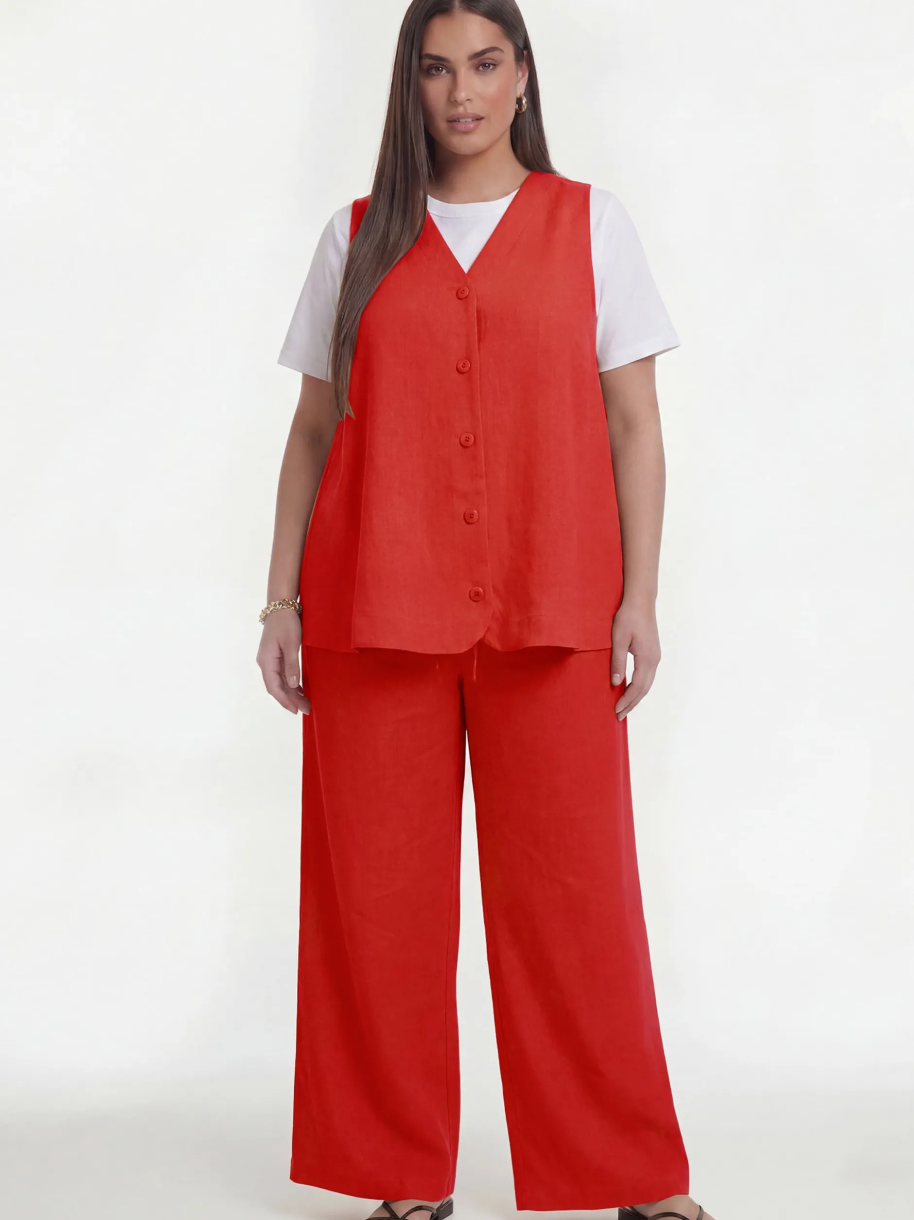 YOEK Damen Top in rot