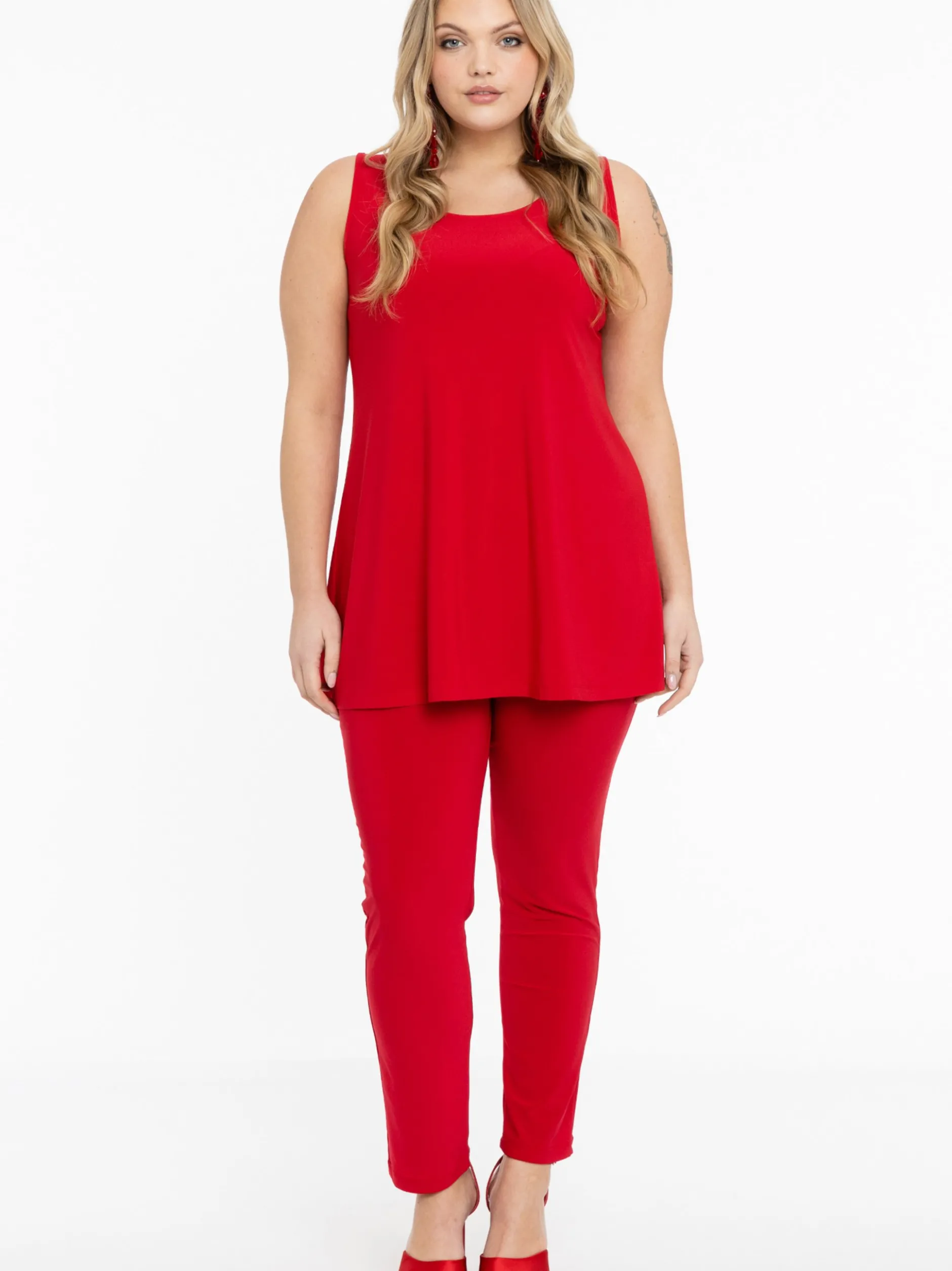 YOEK Damen Top in rot