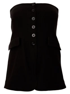 YOEK Damen Top in schwarz