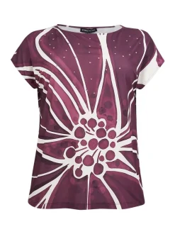 YOEK Damen T-shirt in bordeaux