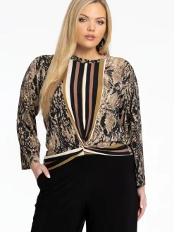 YOEK Damen T-Shirt in braun