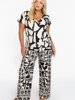 YOEK Damen T-shirt in ecru