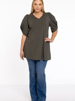 YOEK Damen T-Shirt in khaki