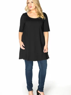YOEK Damen T-Shirt in schwarz