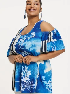 YOEK Damen Tunika in blau