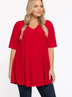 YOEK Damen Tunika in rot