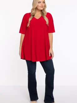 YOEK Damen Tunika in rot