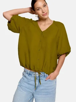 zero Damen Bluse in tanne